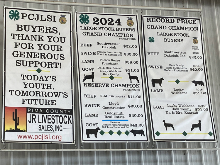 Pima County Fair – 2024 Reserve Champion Buyer